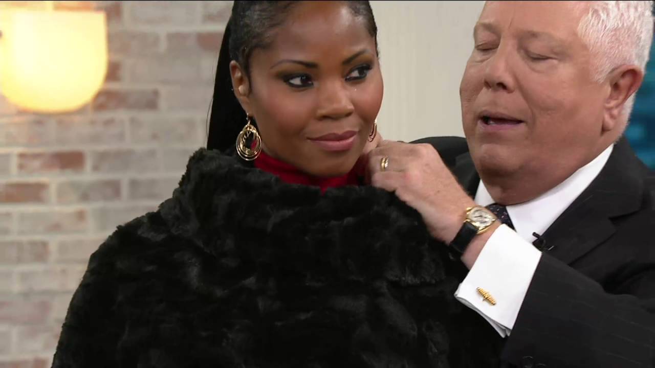 Dennis Basso Textured Faux Fur Poncho on QVC