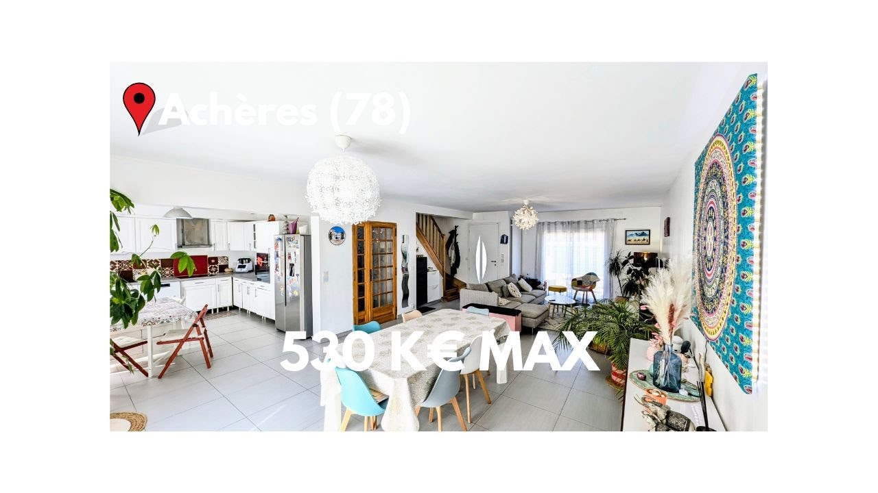 OFF. EXCLUSIVITÉ Maison Familiale Lumineuse 146m² sur 467m² terrain Quartier Montsouris (Achères)