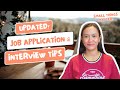 Updated job application and interview tips  small things matter