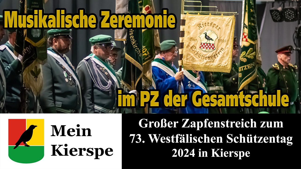 Großer Zapfenstreich beim 73. Westfälischen Schützentag in Kierspe am 12. Oktober 2024