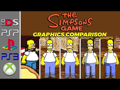 The Simpsons Game - DS vs PSP vs PS2 vs PS3 vs XBOX 360 (Graphics