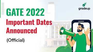 GATE 2022 🔥🔥| Important Dates Announced (Official) | Important Updates🏃‍♂️🏃‍♂️ | By Gradeup