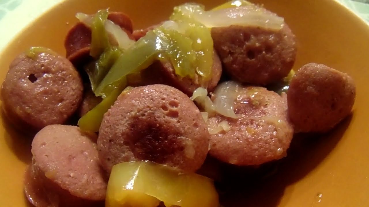 How To Make Smoked Sausage With Peppers And Onions YouTube