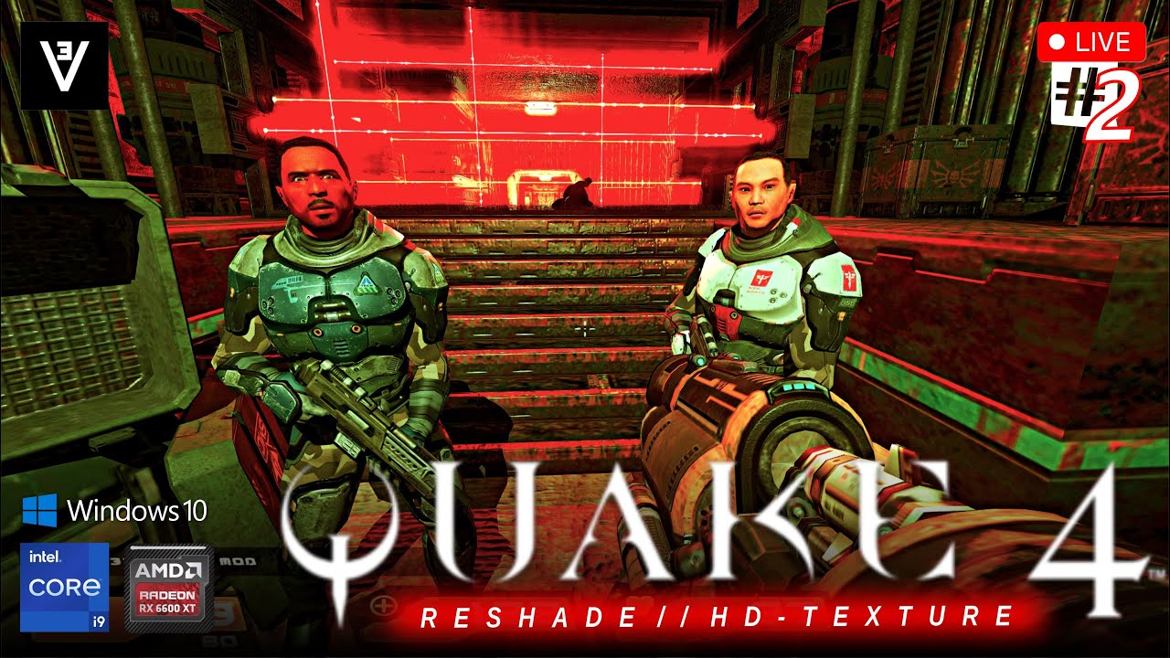 🔴Quake 4 Story Mode #2※RESHADE HD TEXTURE※ (i9 12900H & RX6600XT) 