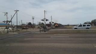 BNSF double stack/autorack train with 40ft containers