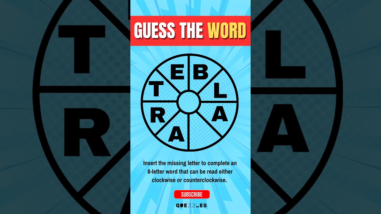Guess the Word Game❓Brain Teaser🧩Word Wheel Puzzle🎱8 Letters🏆Quezzles 