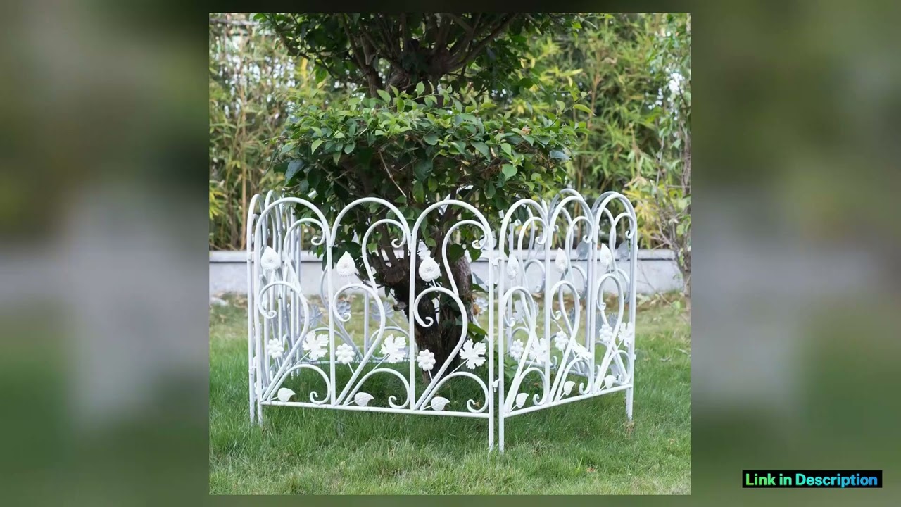 5 Pack Decorative Garden Fence For Landscaping White Panels Rust Proof Metal White Pro Edition