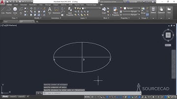 Draw Ellipses in autocad 2020 English
