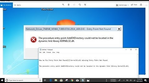 How to Fix Entry Point Not Found  Kernel32 dll Missing