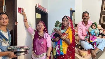 Swastik Pooja vlog video🤗 after baby birth, traditional Pooja🥰