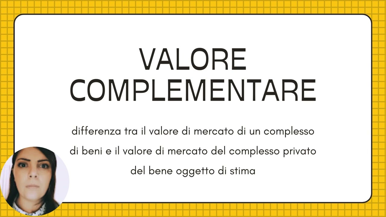 ASPETTO ECONOMICO DEL VALORE COMPLEMENTARE