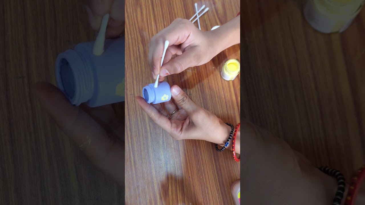 👆Small Planters From Empty Colour Bottle #Cardboard#Diywalldecor#Virlsong#Shortvideo👍😊