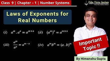 Understanding the Laws of exponents of Real Numbers 🌟 Class 9 Maths Chapter 1  🌟 CBSE, NCERT 🎯
