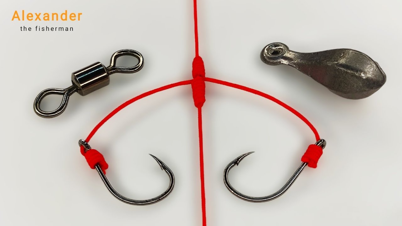 One of the best ways ever how to make a fishing chain with two separate  hooks 