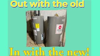 How to replace a 40 gallon Rheem electric hot water heater. DIY home repair