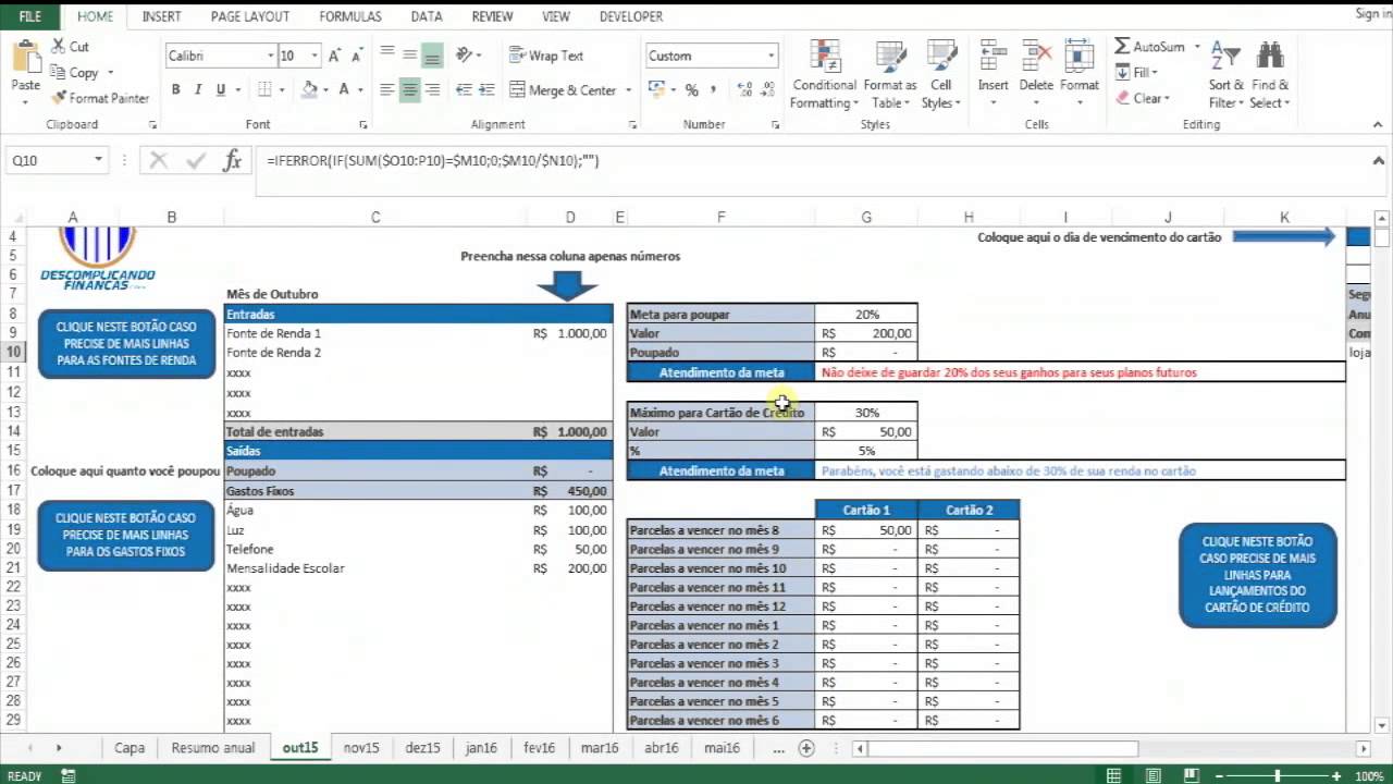 planilha de finan 231 as pessoais baixe gratuitamente youtube planilha de gasto mensal
