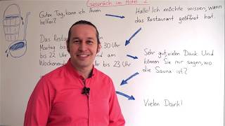 Almanca Temel A1A2 Ders - 67 Almanca Diyalog Çalışması - Gespräch Im Hotel - Bölüm - 2