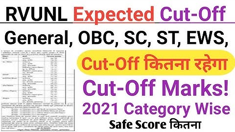 RVUNL Junior Accountant Cut Off 2021/RVUNL Junior Accountant Expected cut off 2021/RVUNL Exam 2021