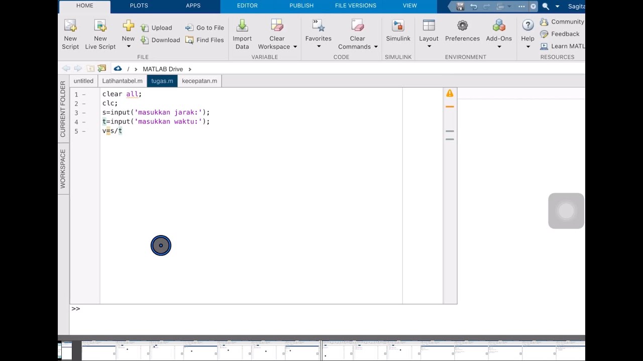 Perintah Input dan Output serta membuat TABEL pada MATLAB - YouTube