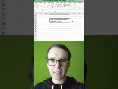 Video: Jak vložíte řádek do textu v Excelu?