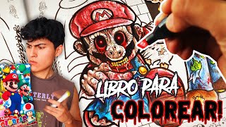 ARTISTA de HORROR pinta libro de COLOREAR para NIÑOS | SUPER MARIO BROS la película