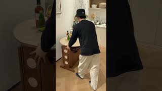 A dining table that adapts to your space. ( # 3254 ) ✅ Vintage Style Folding Wooden Dining Table