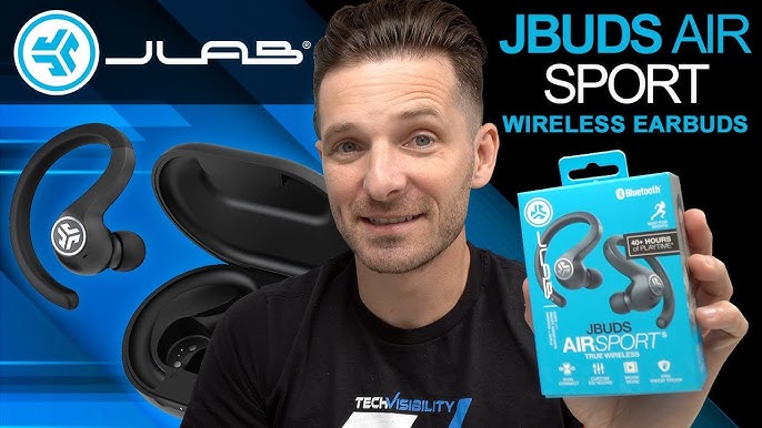 JLAB Go Air Sport True Wireless Earbuds w Ear hook Color GRAPHITE/ Black