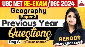UGC NET Geography Previous Year Question #8 | UGC NET Paper 2 Geography By Shikha Ma
