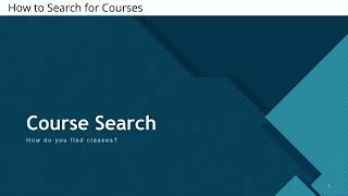 How to Search for Courses