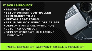 IT Support Skills Project | Active Directory, RSAT, Outlook, WDS Deployment