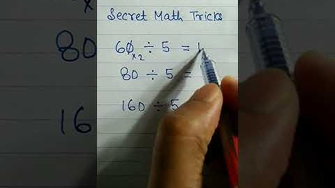 Secret Math Tricks || Secret Division Tricks #shorts