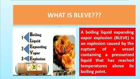 BLEVE (Boiling Liquid Expanding Vapor Explosion)