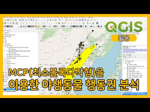 QGIS: MCP(최소볼록다각형)를 이용한 야생동물 행동권 분석