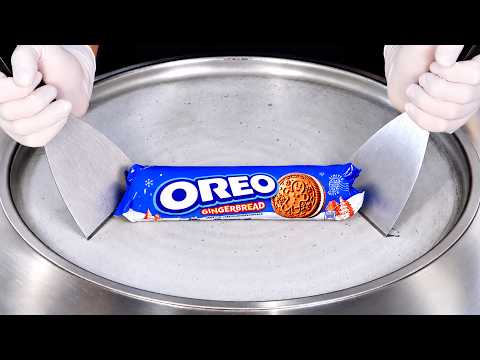 ASMR | Ice Cream Rolls - OREO Gingerbread Flavor