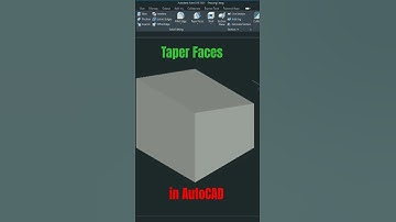AutoCAD 3D Taper Faces #foryou #shortvideo #shortsfeed #shorts #short #shortsviral #timelapse