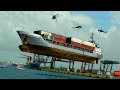 AWESOME HUGE AIRCRAFT CARRIER LAUNCHING | Awesome Ship Launches Big Waves, FAILS and CLOSE CALLS