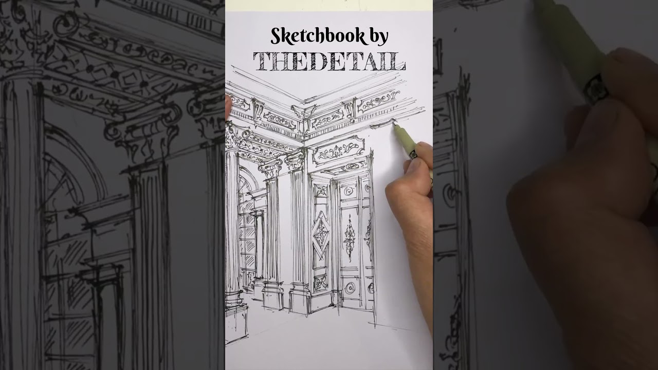 Classic interior | hand drawn Sketch