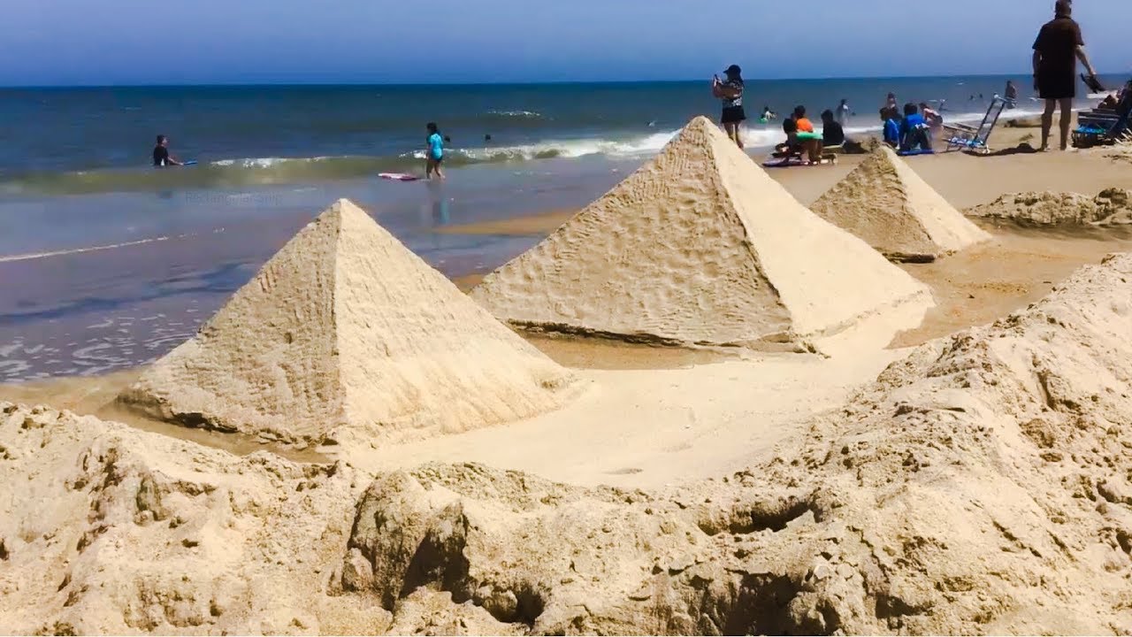 How to build Ancient Egyptian Pyramids out of sand 2019 Bethany Beach