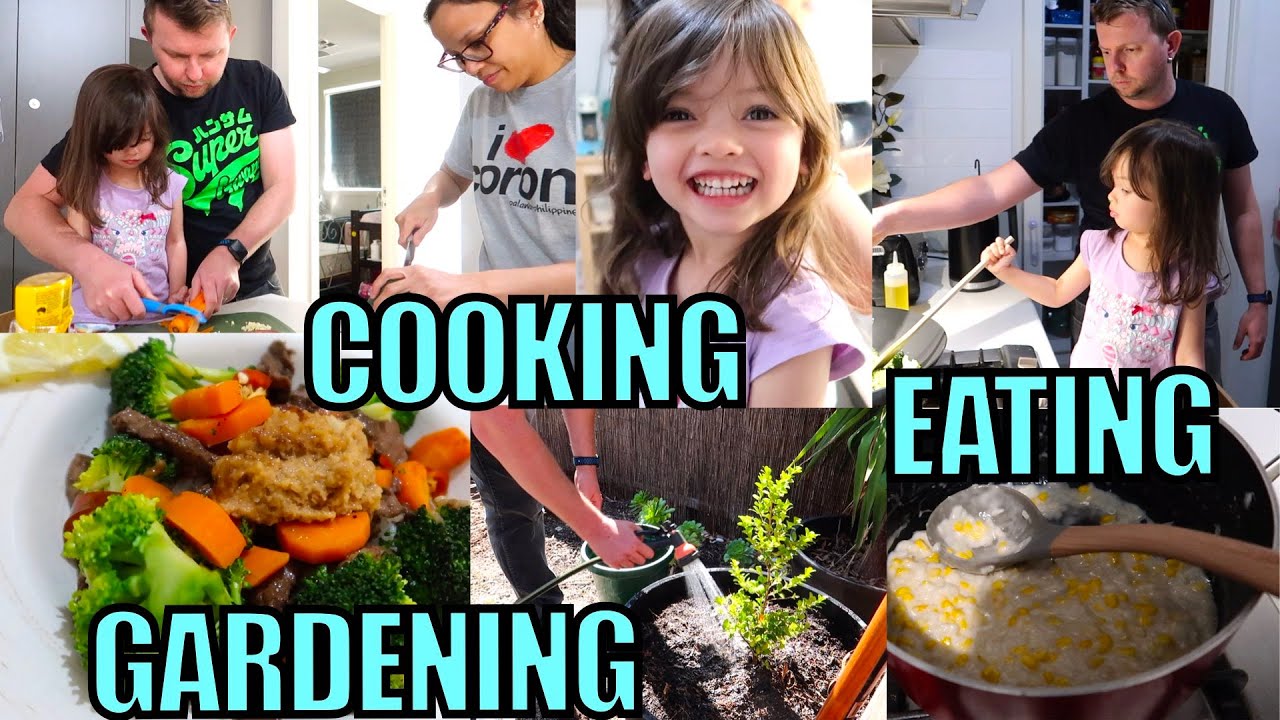 GARDENING & COOKING FRESH HEALTHY MEALS AS A FAMILY - YouTube