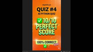 DigiSkills Quiz 4: AI with Python 10/10 Perfect Score! 🏆#digiskills #youtubeshorts  #trendingshorts