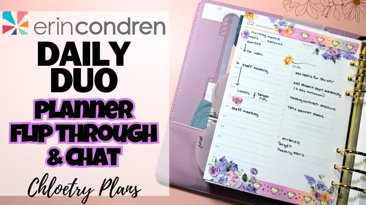 Erin Condren Daily Duo | Planner Update & Chat - YouTube