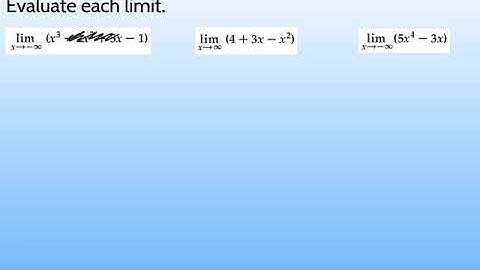 Polynomial Limits at Infinity
