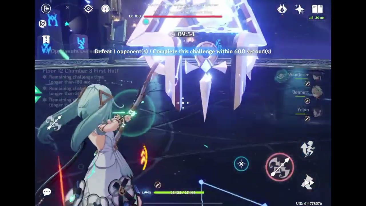 C3 Wanderer and C2 Yelan vs First half of Abyss