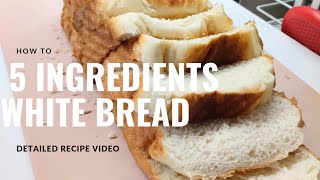 Add 5 Ingredients To Soft White Bread  Sandwich Bread Homemade  No Knead Bread