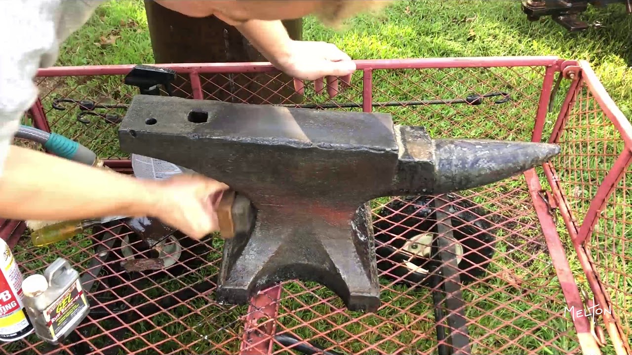 How I clean an old anvil YouTube