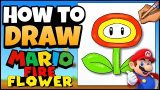 How To Draw A Mario Fire Flower Mario Art For Kids
