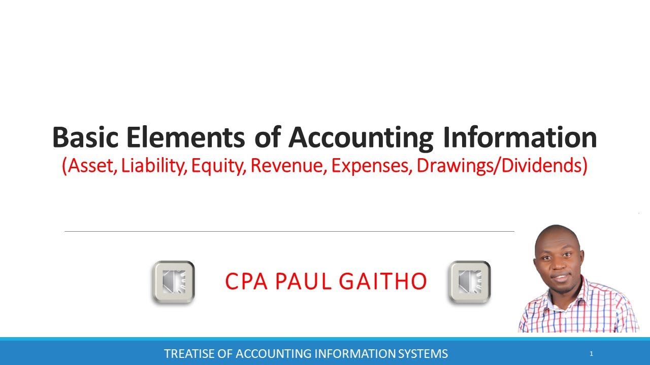 CPA Lesson 1.6 Basic Elements of Accounting Information - Introduction to Accounting