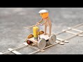 Amazing diy train trolley  made with popsicle sticks and dc motor  ice cream sticks craft ideas