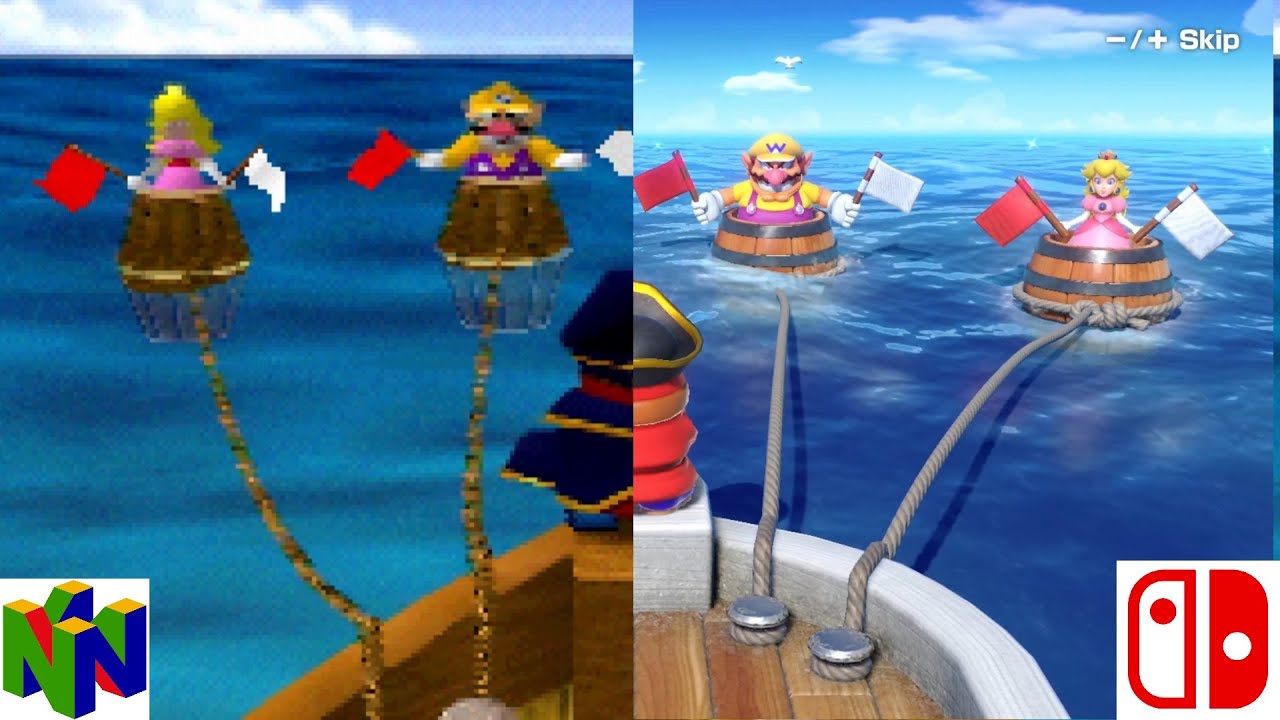 Mario Party 1 Side-by-Side Original Vs Remake Minigames Comparison (N64 Vs Switch)
