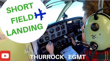 FLYING VIDEO - SHORT FIELD LANDING - PIPER PA28
